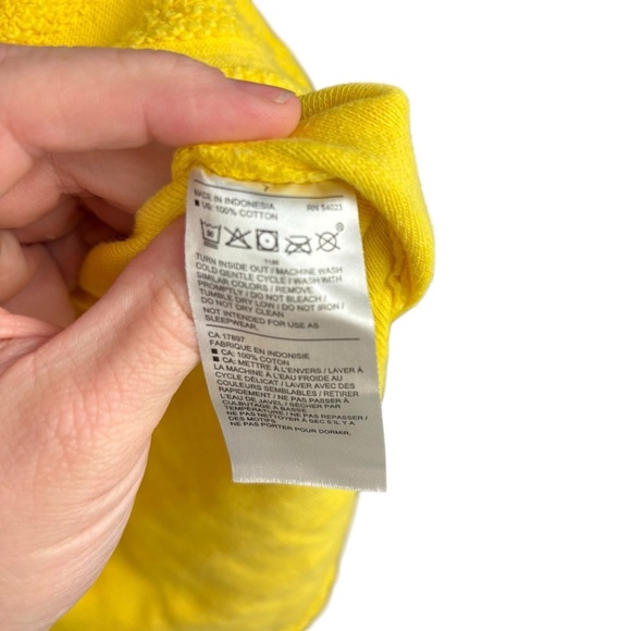 EUC Janie and Jack Yellow Kids Hooded Terrycloth Swim Cover-up Sz 7 - Picture 3 of 7